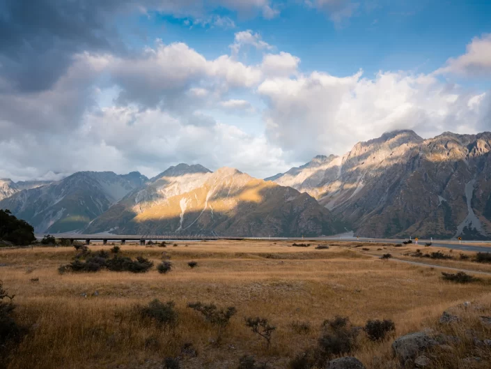 Mount Cook Road - Parc national du Mont Cook, Nouvelle-Zélande